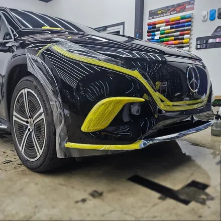 대구 수입차 PPF 전문, 벤츠 전기차 프론트 앞범퍼 돌튐 보호하기! / 대구 북구 태전동