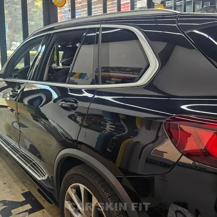 대구 BMW X5 창틀 크롬죽이기 뒷범퍼 스키드플레이트 부분랩핑 / 대구 북구 태전동