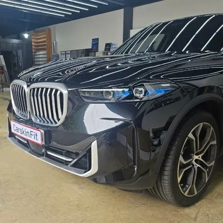 BMW X5 스키드 플레이트 랩핑, 크롬 죽이기 부분 랩핑 시공 가이드