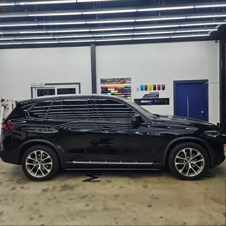 대구 BMW X5 창틀 크롬죽이기 뒷범퍼 스키드플레이트 부분랩핑 / 대구 북구 태전동