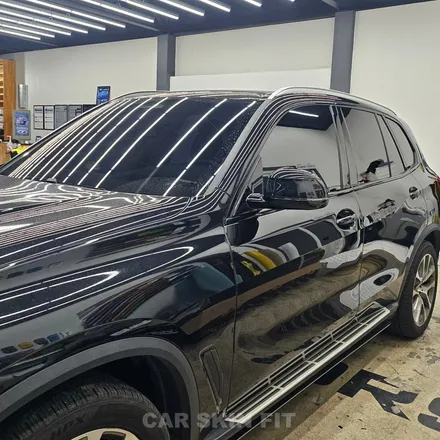 대구 BMW X5 창틀 크롬죽이기 뒷범퍼 스키드플레이트 부분랩핑 / 대구 북구 태전동