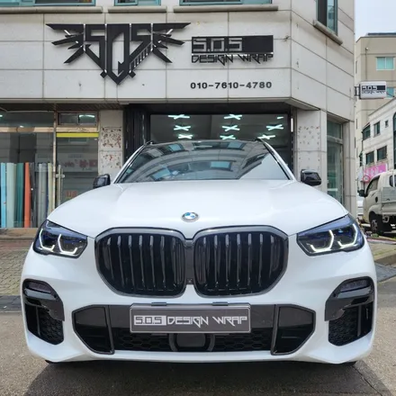 [부천랩핑][PPF][SOS디자인랩]  BMW X5 고광택화이트 전체랩핑 시공 입니다^^ / 경기 부천