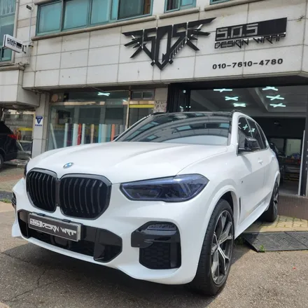 [부천랩핑][PPF][SOS디자인랩]  BMW X5 고광택화이트 전체랩핑 시공 입니다^^ / 경기 부천
