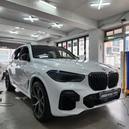 [부천랩핑][PPF][SOS디자인랩]  BMW X5 고광택화이트 전체랩핑 시공 입니다^^ / 경기 부천