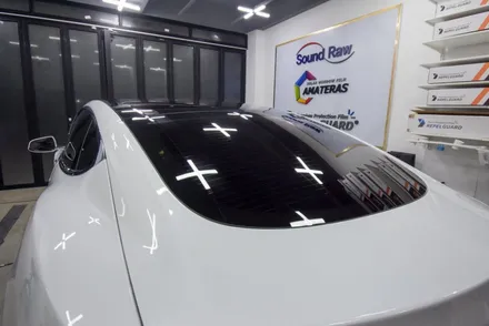 [테슬라 모델S 90D] 아마테라스 EN35/전면 EN15/측후면, 아이나비 QXD950 mini