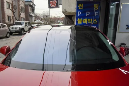 [테슬라 모델S 90D] 아마테라스 HN60/전면, HN35/측후면, 아이나비 QXD1000@(썬팅/블랙박스)