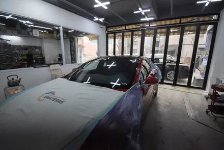 [테슬라 모델S 90D] 아마테라스 HN35/전면 HN15/측후면, 파인뷰 GXR1000@(썬팅/블랙박스) ((영등포/동작/여의도/목동/구로/양천)