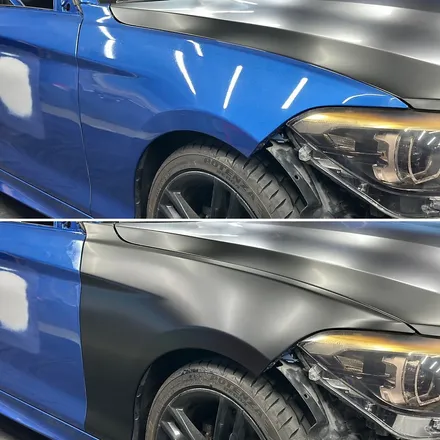 BMW118D 새틴블랙 전체랩핑 부산전체랩핑 / 부산 서구