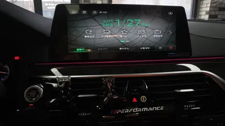 경주 M2C 200A 안드로이드 BMW540i에 장착하다 / 경주시 소금강로