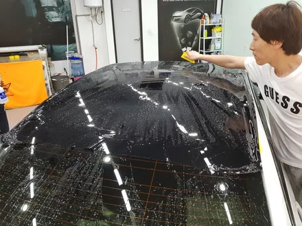 일산 고양 파주 BMW 루프스킨전문점[코션코리아 일산점]BMW F30 320I 알파인화이트 탑폴리에 루프스킨 시공후기 / 고양시 덕양구 신원동