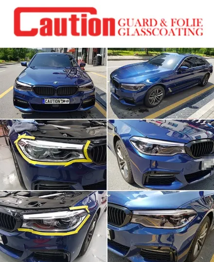 일산 고양 파주 라이트/테일램프 칼라필름전문점[코션코리아 일산점]BMW G30 520D 라이트 칼라필름(스모그필름) 시공후기 / 고양시 덕양구 신원동