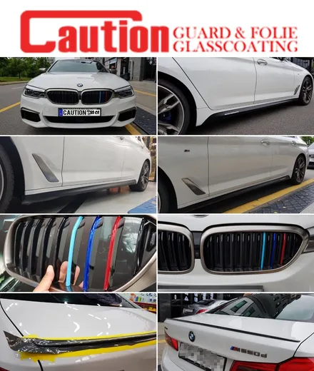 일산 은평 파주 BMW 루프스킨전문점[코션일산점]BMW G30 M550D 탑폴리에 유광그레이 루프스킨 + M퍼포먼스 사이드데칼 / 고양시 덕양구 신원동