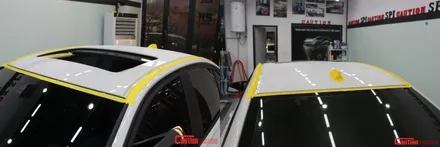 일산 은평 마포 BMW 랩핑 전문점 [코션코리아 일산점] BMW520d 탑폴리에 루프스킨시공 & 사이드 데칼 시공완료! / 고양시 덕양구 신원동