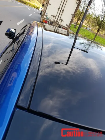 일산 고양 파주 BMW루프스킨 전문점[코션코리아 일산점]BMW F30 330I 에스토릴블루 탑폴리에 루프스킨 + 스플리터랩핑 시공후기 / 고양시 덕양구 신원동