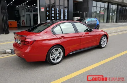 일산 고양 마포 BMW 루프스킨 전문점[코션코리아 일산점]BMW F30 330I 선셋 오렌지 탑폴리에 루프스킨 + M퍼포먼스사이드데칼 시고후기 / 고양시 덕양구 신원동