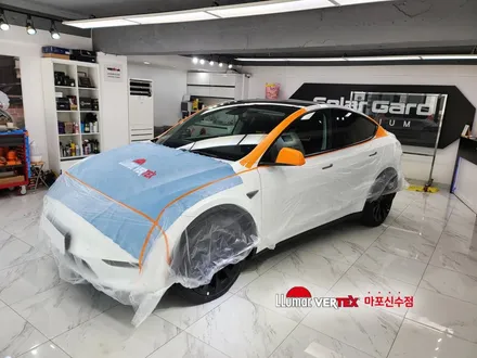 [마포썬팅]루마버텍스 마포신수점 테슬라 모델Y 루마버텍스  시공 / 서울 마포구 용강동