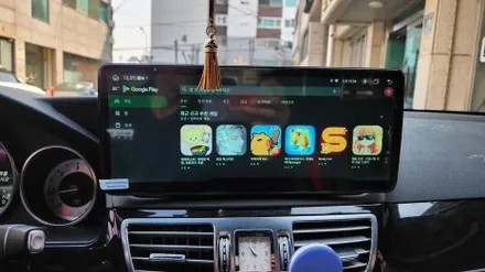 벤츠 W212 순정모니터 탈거 12.3인치 안드로이드 올인원 장착 / 인천, 부평, 부천