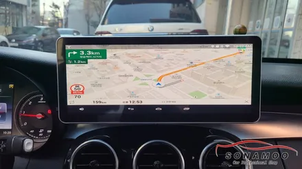 벤츠 C클래스 W205 12.3인치 모니터 M2C-200A장착 / 인천, 부평, 부천