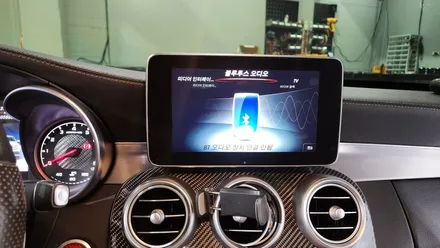 벤츠 w205 c63 순정 모니터 이용 카플레이 안드로이드 오토 장착 / 인천, 부평, 부천