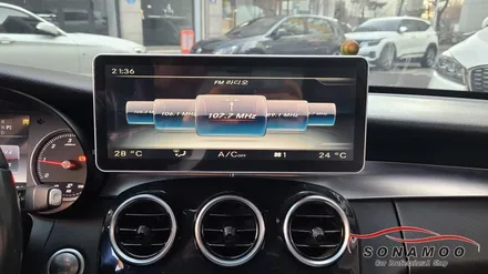 벤츠 C클래스 W205 12.3인치 모니터 M2C-200A장착 / 인천, 부평, 부천