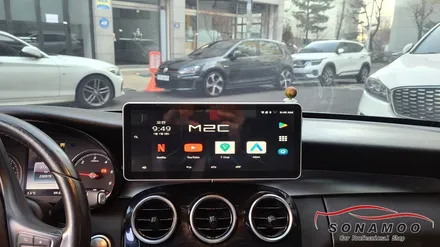 벤츠 C클래스 W205 12.3인치 모니터 M2C-200A장착 / 인천, 부평, 부천
