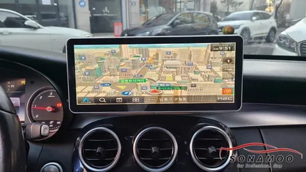 벤츠 C클래스 W205 12.3인치 모니터 M2C-200A장착 / 인천, 부평, 부천