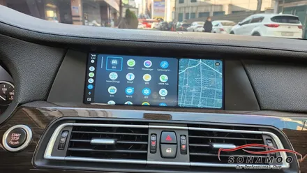BMW F01 7시리즈 애플카플레이 안드로이드 오토 장착으로 티맵과 유튜브 뮤직 사용하기 / 인천, 부평, 부천