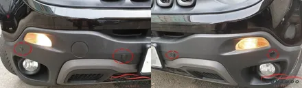 Jeep 레니게이드 카카오파츠 측후방 S-RADAR 센서 전방센서 락폴딩  장착 / 인천, 부평, 부천