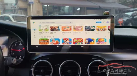 벤츠 C클래스 W205 12.3인치 모니터 M2C-200A장착 / 인천, 부평, 부천