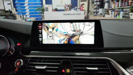 bmw g30 순정 모니터 이용 3d어라운드뷰 장착 아이나비QXD1 PLUS 샐뱅크 보조 배터리 장착 / 인천, 부평, 부천