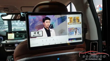 기아자동차 K9 뒷좌석 오너와 아이들을 위한 리어 모니터 장착 / 인천, 부평, 부천