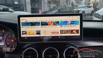 벤츠 C클래스 W205 12.3인치 모니터 M2C-200A장착 / 인천, 부평, 부천
