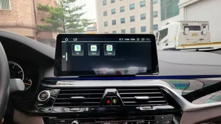 인천 BMW 5시리즈 G30 순정 모니터 탈거 후 유튜브 넷플릭스 티맵을 사용할 수 있는 카인원 장착 / 인천, 부평, 부천