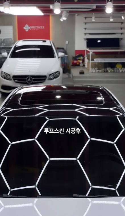 벤츠 C 클래스 루프스킨 랩핑시공 / 부산 사하구 하단동