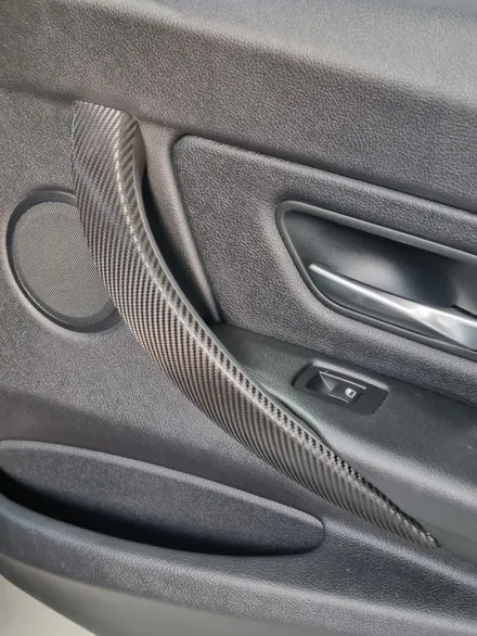 BMW 3시리즈 실내우드 카본랩핑 시공 / 부산 강서구