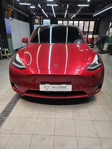 석회물 낙수 오염제거!!/ 테슬라 모델Y 디테일링 세차 / 수원 영통 광교/ 프리미엄 디테일링센터 153디테일링 / 경기 수원