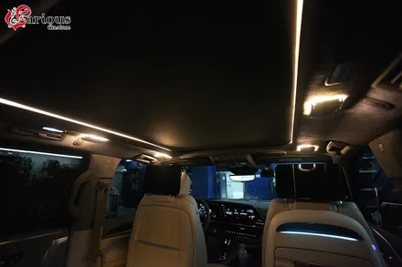 에스컬레이드 개조, 튜닝 워크인 스위치, 전동테이블, 의전용 시트 교체, 루프 엠비언트 라이트+ 바닥 네온 / 김포