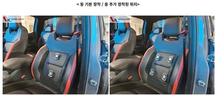 신차 출고 포드 랩터 냉풍시트,핸들열선,열선시트, 리클라이너,             LED 워크인 스위치, 실내 엠비언트 라이트, 천장 스타 라이트 시공 / 김포