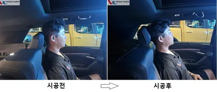 아우디 Q6 시트 훼손없는 3가지 옵션 시공  뒷좌석 리클라이너+헤드레스트 개선, 조수석 LED워크인 스위치 / 김포