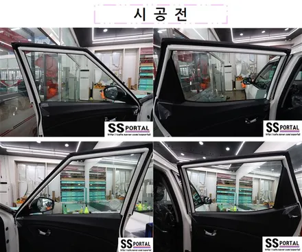 ▶SSPORTAL◀ 신차출고 티볼리 아머 \'신차검수 및 넥스가드 TP100  전체썬팅시공+ 만도쇼바+QXD아이나비3000 블랙박스+파인드라이브 몬스터7 내비매립 작업 / 평택, 안성, 오산