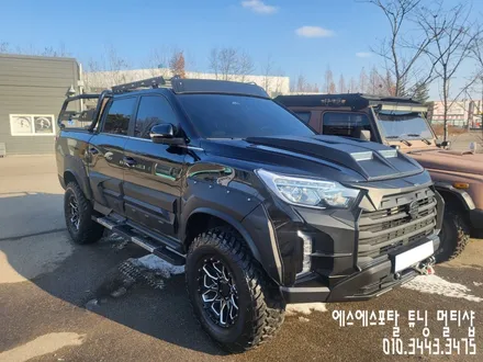 렉스턴스포츠칸 사고로 인한 재작업 및 저상형 루프렉&윈드가드 설치 / 평택, 안성, 오산