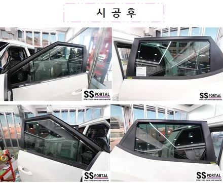 ▶SSPORTAL◀ 신차출고 티볼리 아머 \'신차검수 및 넥스가드 TP100  전체썬팅시공+ 만도쇼바+QXD아이나비3000 블랙박스+파인드라이브 몬스터7 내비매립 작업 / 평택, 안성, 오산