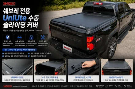 쉐보레 콜로라도 WINBO 슬라이딩 커버, 보안성, 적재물 보호, 편의성, 디자인까지 모두 만족시켜주는 실용적인 튜닝! / 평택, 안성, 오산