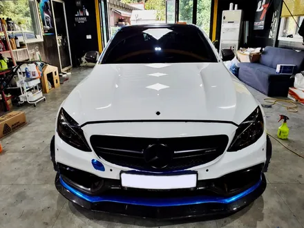 벤츠 C63 AMG 샤틴 블랙 전체랩핑 분당랩핑/판교랩핑/성남랩핑 스탠스(STANCE) / 성남시 수정구 사송동
