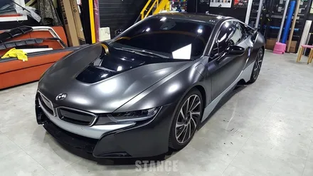 BMW i8 사틴블랙 전체랩핑 - 성남자동차랩핑/판교랩핑/분당랩핑/스탠스랩핑 / 성남시 수정구 사송동