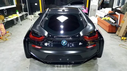 BMW i8 사틴블랙 전체랩핑 - 성남자동차랩핑/판교랩핑/분당랩핑/스탠스랩핑 / 성남시 수정구 사송동