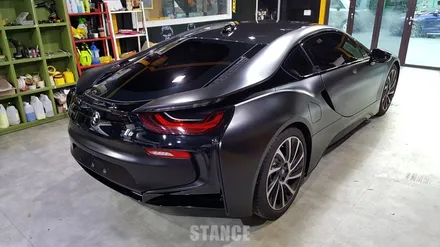 BMW i8 사틴블랙 전체랩핑 - 성남자동차랩핑/판교랩핑/분당랩핑/스탠스랩핑 / 성남시 수정구 사송동