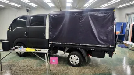 기아 봉고3의 특별한 변신! 무광 블랙 전체 랩핑 시공. 분당 랩핑 / 성남 랩핑 / 판교 랩핑 / 스탠스 ( STANCE ) / 성남시 수정구 사송동