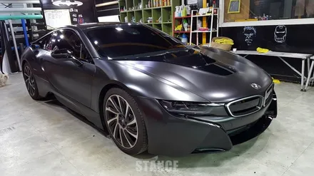 BMW i8 사틴블랙 전체랩핑 - 성남자동차랩핑/판교랩핑/분당랩핑/스탠스랩핑 / 성남시 수정구 사송동