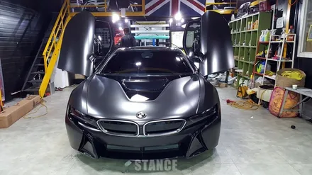 BMW i8 사틴블랙 전체랩핑 - 성남자동차랩핑/판교랩핑/분당랩핑/스탠스랩핑 / 성남시 수정구 사송동